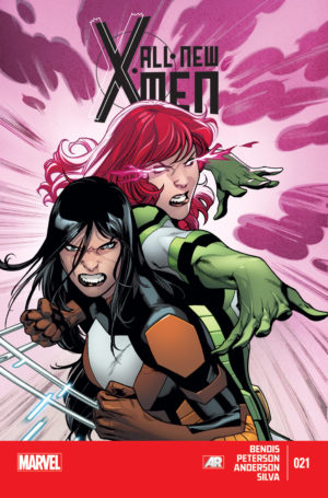X-23 and Jean Grey on the cover of All-New X-Men (2013) #21