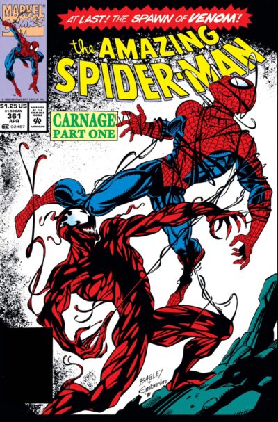 Carnage's first full issue appearance in Amazing Spider-Man (1963) #361 - as covered in my Guide to Carnage