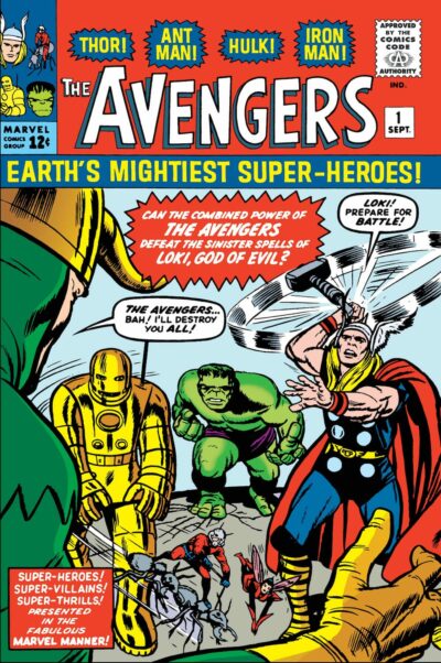 The debut of the Avengers in the Silver Age in Avengers (1963) #1
