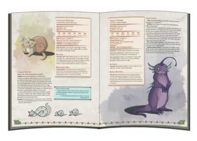 Cute Creatures Compendium Kickstarter sample layout