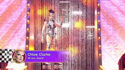 Drag Race Belgique Season 2 Episode 05 - Belgium Season 2 Snatch Game - En Rollers Baby Runway Chloe Clarke chyron