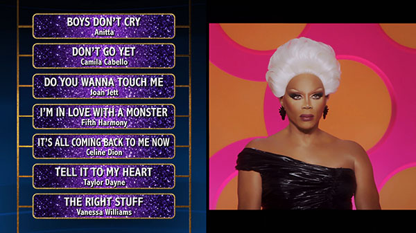 RuPaul's Drag Race Season 15 Episode 08 - LipSync Lalaparuza Smackdown RuPaul introduces the song choices.