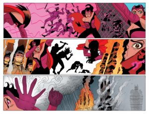 An interior spread of Scarlet Witch (2016) #5 by Javier Pulido
