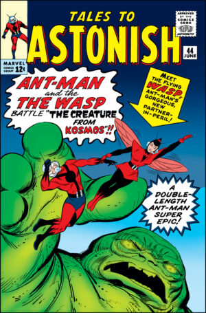 Janet van Dyne debuts as the Wasp on the cover of Tales to Astonish (1959) #44