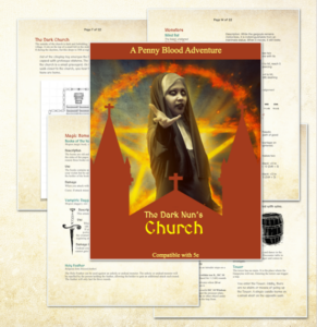 The Dark Nun's Church Kickstarter sample pages
