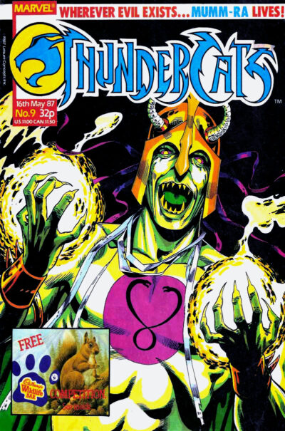 Mumm-Ra on the cover of ThunderCats (1987) #9, published by Marvel UK.