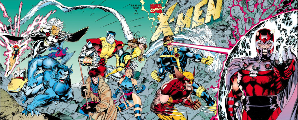 X-Men, Vol. 2 (1991) #1 - the full gatefold of all four covers.
