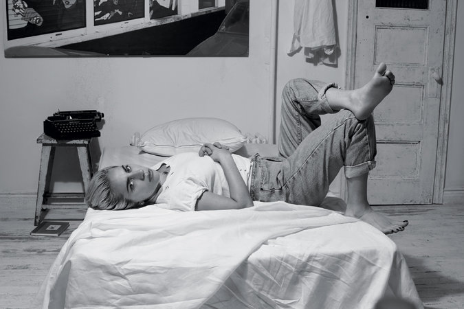 Lady Gaga in bed for The New York Times Style Magazine.